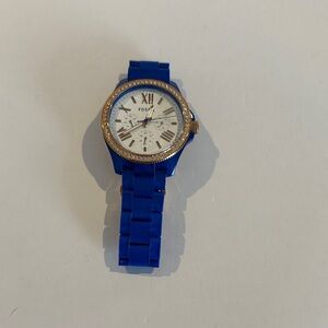 Fossil Royal Blue and Gold Watch